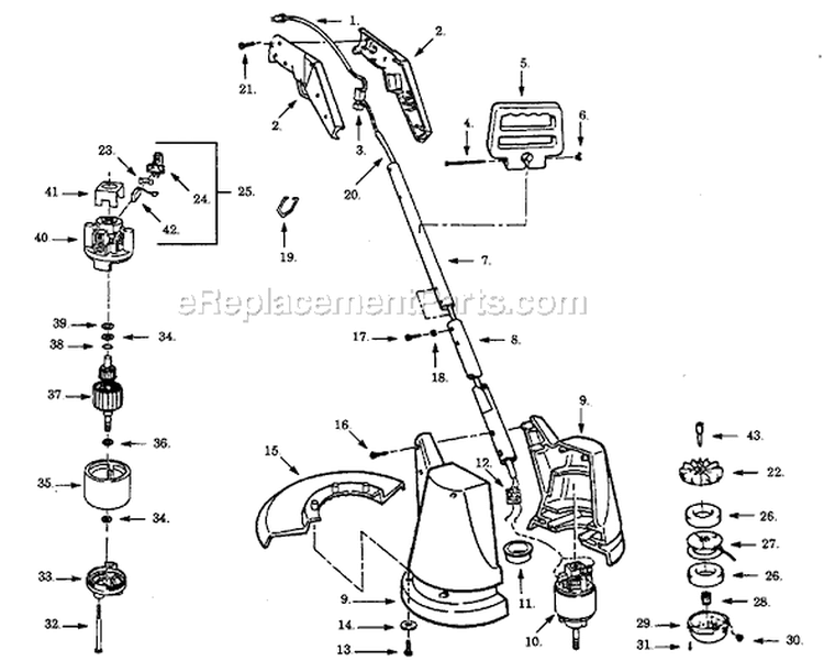 Page A Diagram and Parts List for SK140C-02  Paramount Trimmer