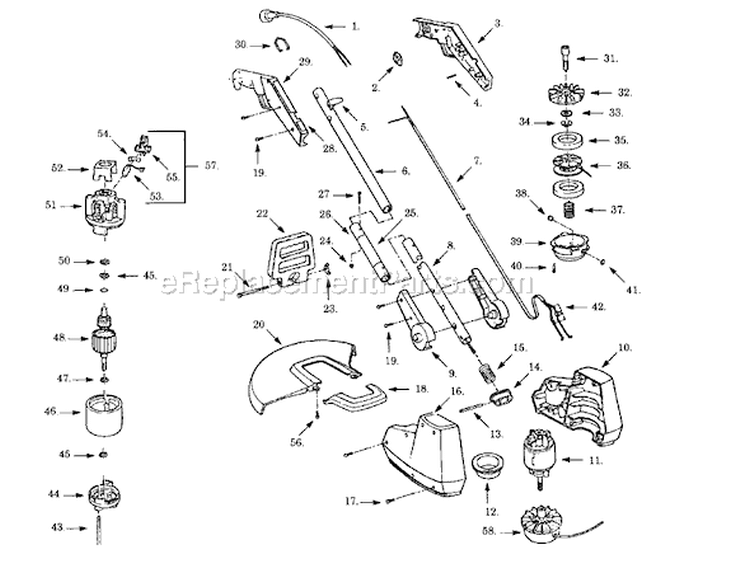 Page A Diagram and Parts List for SK145-00  Paramount Trimmer
