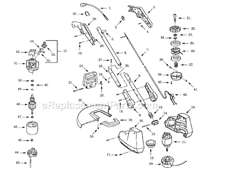 Page A Diagram and Parts List for SK145-01  Paramount Trimmer