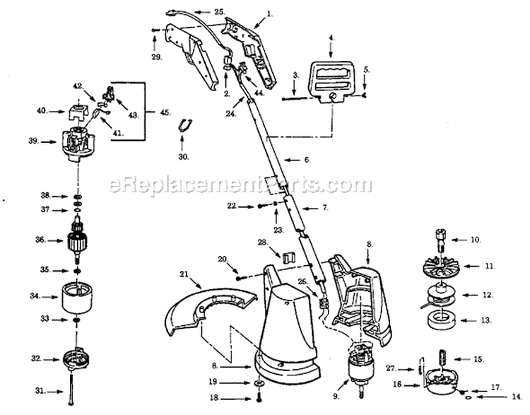 Page A Diagram and Parts List for SK160C-00  Paramount Trimmer