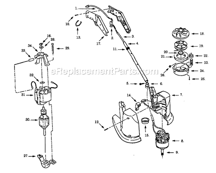Page A Diagram and Parts List for SK80C-00  Paramount Trimmer