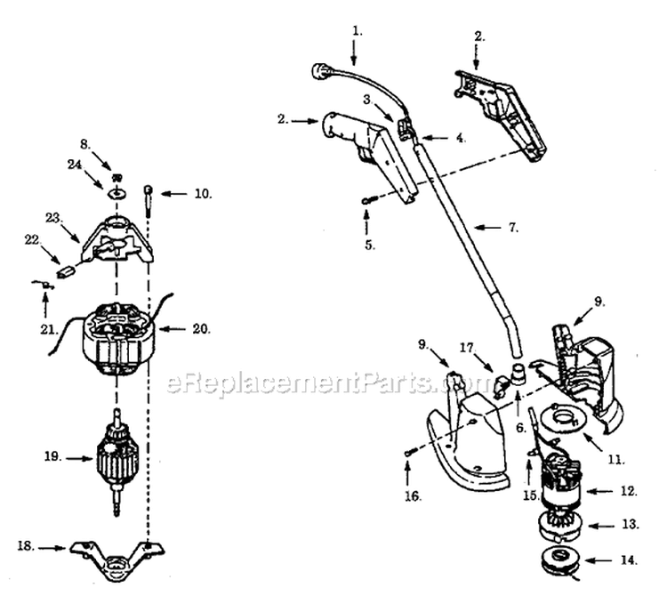 Page A Diagram and Parts List for SK80C-02  Paramount Trimmer