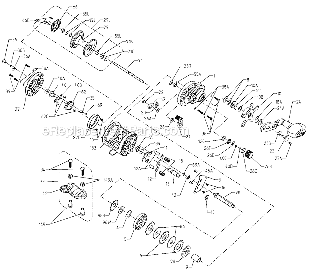 Page A Diagram and Parts List for FTHSD15  Penn Conventional Reels