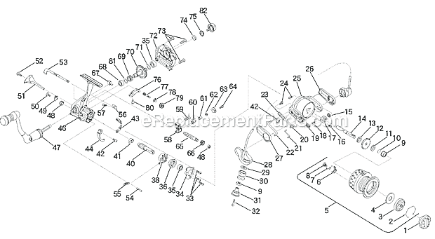 Page A Diagram and Parts List for AF1000  Penn Spinning Reels