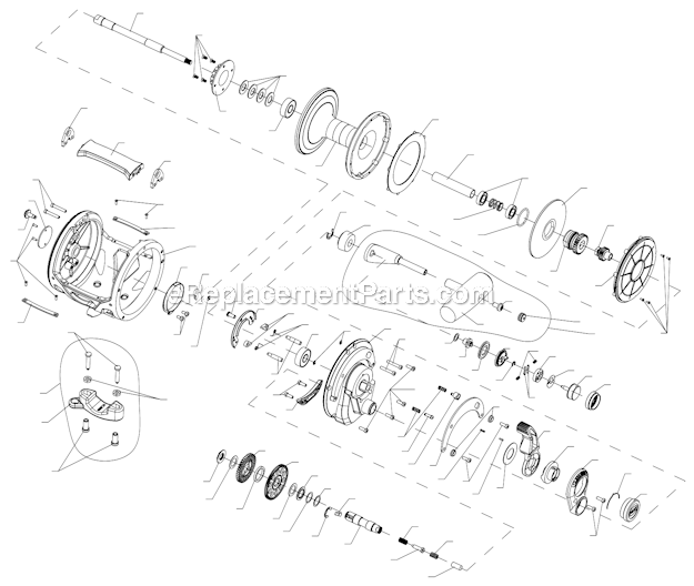 Page A Diagram and Parts List for SQL50VSWLD2  Penn Conventional Reels
