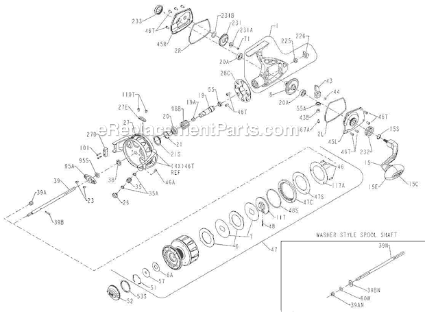 Page A Diagram and Parts List for TRQS9-BBLS  Penn Spinning Reels