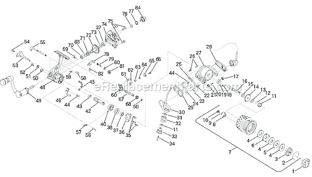 Page A Diagram and Parts List for AF3000  Penn Spinning Reels