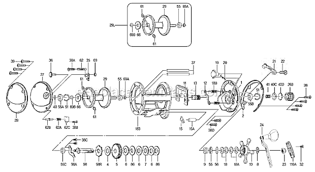Page A Diagram and Parts List for DFN30  Penn Conventional Reels