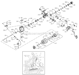 Page A Diagram and Parts List for 560L  Penn Spinning Reels