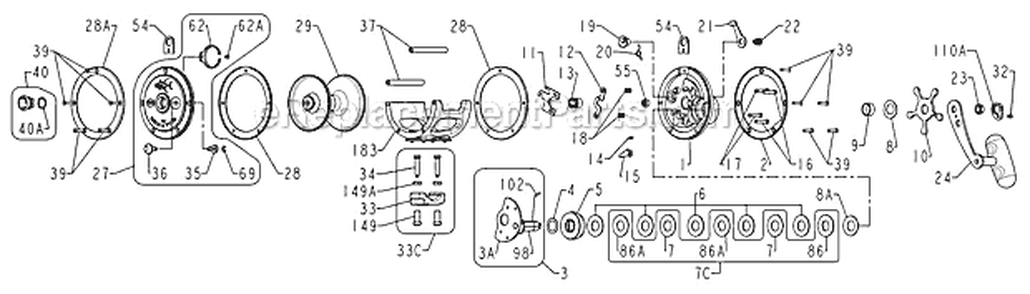 Part Location Diagram of 1197488 Penn Inner Ring