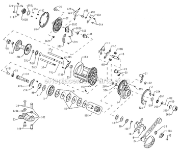 Part Location Diagram of 1214526 Penn Star Drag Assembly