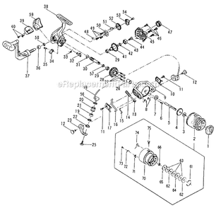 Page A Diagram and Parts List for PR2400  Oreck Canister Vacuum