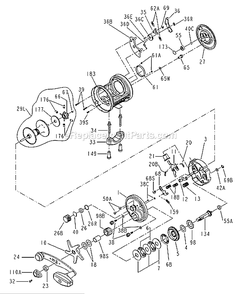 Page A Diagram and Parts List for 975CS  Penn Conventional Reels