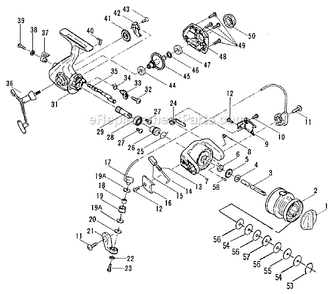 Part Location Diagram of 038A1000 Penn Rotor Nut Locking Screw