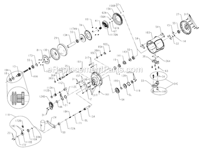 Page A Diagram and Parts List for 70VS Before SN C060700 Penn Conventional Reels