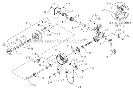 Part Location Diagram of 1182736 Penn Bail Spring
