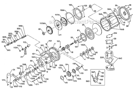 Page A Diagram and Parts List for 80ST  Penn Conventional Reels