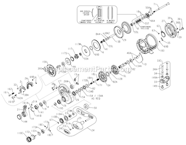 Page A Diagram and Parts List for TRQ15LD2  Penn Conventional Reels