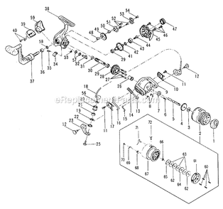 Page A Diagram and Parts List for PR900  Penn Spinning Reels