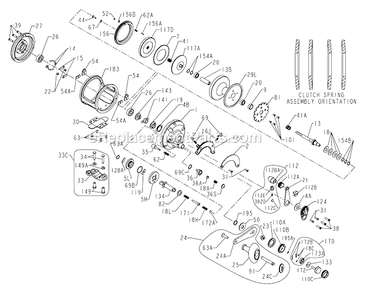 Page A Diagram and Parts List for 16VSX Before SN J100001 Penn Conventional Reels