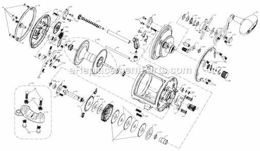 Page A Diagram and Parts List for SQL50LW  Penn Conventional Reels