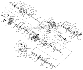 Page A Diagram and Parts List for FTHSD40  Penn Conventional Reels