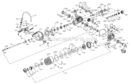 Part Location Diagram of 1277029 Penn Rear Drag Knob