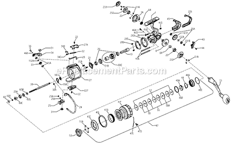 Page A Diagram and Parts List for CQ7000  Penn Spinning Reels