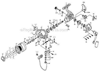 Page A Diagram and Parts List for CV4000  Penn Spinning Reels