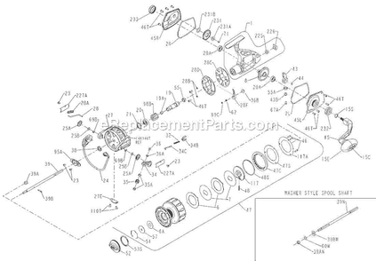 Part Location Diagram of 1200352 Penn Drag Knob Assembly - Gold