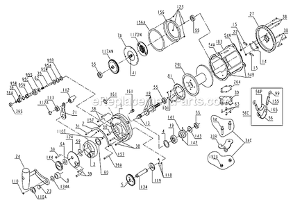 Page A Diagram and Parts List for 80T  Penn Conventional Reels