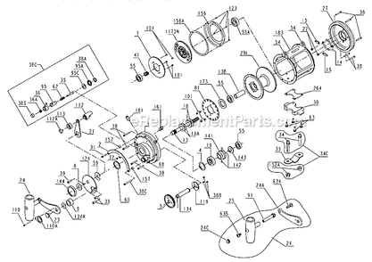 Page A Diagram and Parts List for 50T  Penn Conventional Reels
