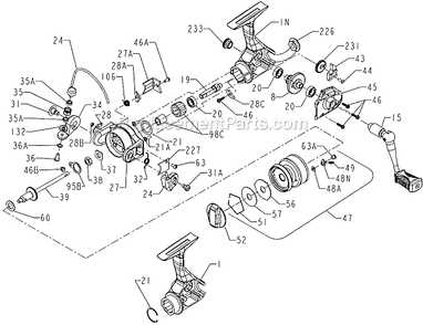 Part Location Diagram of 1182689 Penn Bail Cam Screw