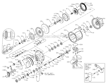 Page A Diagram and Parts List for 70VS After SN F070001 Penn Conventional Reels