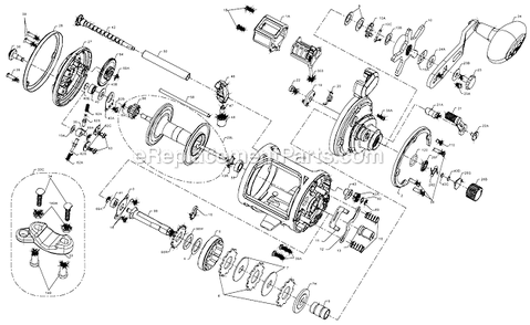Page A Diagram and Parts List for SQL20LWLC  Penn Conventional Reels