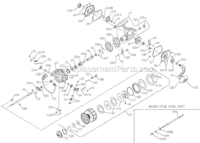 Page A Diagram and Parts List for TRQS9-G  Penn Spinning Reels