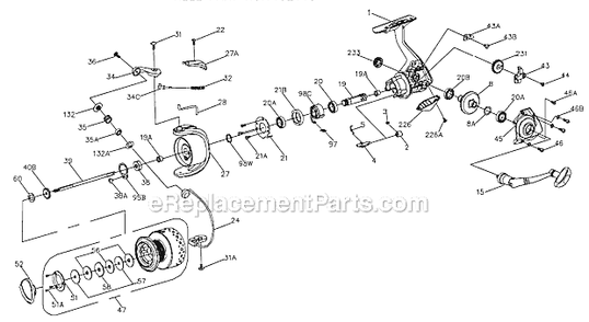 Page A Diagram and Parts List for SG2000  Penn Spinning Reels