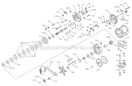 Page A Diagram and Parts List for TRQ100  Penn Conventional Reels