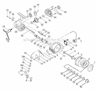 Page A Diagram and Parts List for PG37000  Penn Spinning Reels
