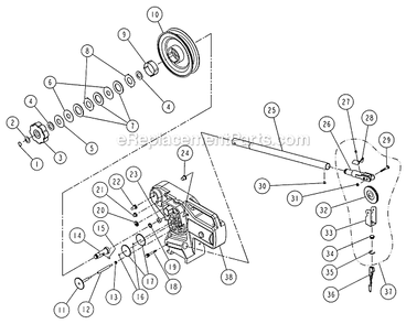 Right Side Frame Assembly Diagram and Parts List for 805  Penn Conventional Reels
