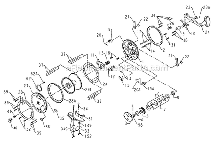 Page A Diagram and Parts List for 49L  Penn Conventional Reels