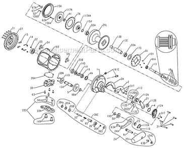 Page A Diagram and Parts List for 30VW  Penn Conventional Reels