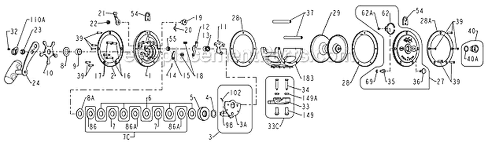 Part Location Diagram of 1180844 Penn Left Hand Main Gear