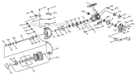 Part Location Diagram of 1191625 Penn Bail Arm