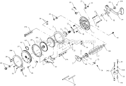 Part Location Diagram of 38-7 Penn Right Side Post Screw