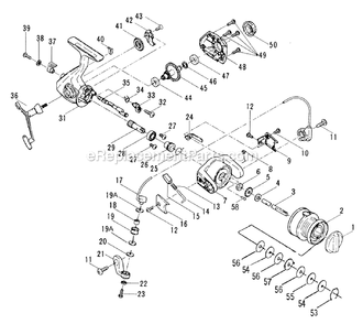 Page A Diagram and Parts List for PG21000  Penn Spinning Reels
