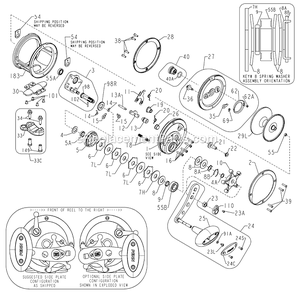 Page A Diagram and Parts List for US113N  Penn Conventional Reels
