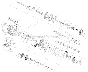 Page A Diagram and Parts List for SQL16VS  Penn Conventional Reels