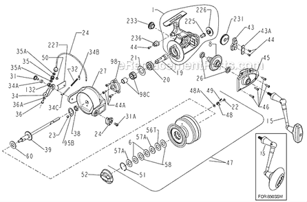Part Location Diagram of 1191317 Penn Bail Wire Assembly