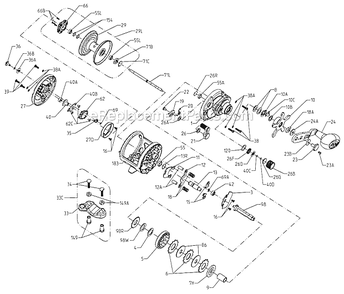 Page A Diagram and Parts List for FTHSD25N  Penn Conventional Reels